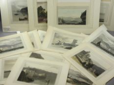 WILLIAM DANIELL RA aquatints (16) unframed Early 19th Century depicting various Port and Coastal