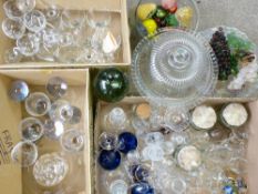 VINTAGE & LATER GLASSWARE - a good mixed assortment of drinks ware and display items including a