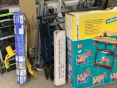 WORKSHOP STANDS, TRESSELS, SACK TRUCKS/TROLLEYS, ETC