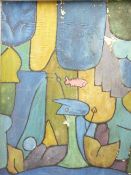 HOGG? a semi-abstract oil on board - 'The Red Herring', 60 x 49.5cms, an oil on board - Still