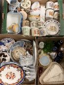 POTTERY, PORCELAIN & GLASSWARE - a mixed group of interesting items (within 3 boxes)