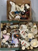 MASONS NAPOLEON COGNAC DECANTERS, commemorative china and an assortment of other china and pottery