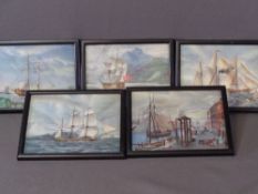 MARITIME RELATED PRINTS, set of five, neatly framed, 14.5 x 19.5cms AND a large quantity of other