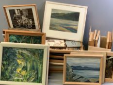WATERCOLOURS - large parcel of well executed watercolour and other paintings by the late Mrs