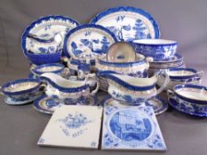 REAL WILLOW and other blue and white ware