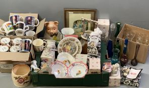 H J WOOD PIG COOKIE JAR, Harry Potter boxed movie mugs, 'Growing Grace' boxed models and a large