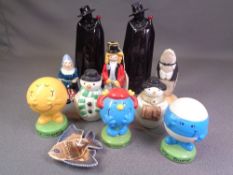 WADE - an assortment of pieces including three Mr Men, Sandeman Port decanter, Snowmen and others