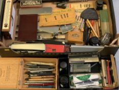 PARKER PENS and others, twenty plus including vintage propelling pencil and other desk and office