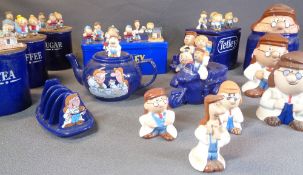 WADE 'Lyon's Tetley Tea' novelty china including moneyboxes, biscuit barrels ETC, also Tetley