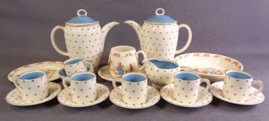 SUSIE COOPER VINTAGE COFFEEWARE and four items of Royal Doulton Bunnykins