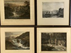 COLOURED PRINTS - set of three, late 18th/early 19th Century by ALKEN - 1. 'Pulpit of Hugh Llwyd