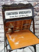 AMERICAN CHAUTAUQUA KINDERGARTEN DRAWING BOARD & WRITING DESK, early 20th century, with revolving