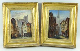 FRANK HEARN SHAYLER (1867-1954) oils on board - Shropshire townscapes, one signed with initials, the