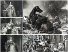 FIVE 19TH CENTURY ENGRAVINGS, comprising 