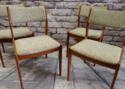 SET OF FOUR MID-CENTURY TEAK DINING CHAIRS (4)