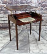 EDWARDIAN MAHOGANY PATENT MARQUETRY METAMORPHIC WRITING DESK, by Edwards & Sons, the closed desk