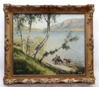 WALTER ROBIN JENNINGS (1927-2005) oil on canvas - Derwentwater, signed and date 72, inscribed and