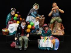 ASSORTED ROYAL DOULTON CHINA FIGURES, comprising HN2494 Old Meg (damaged hat), HN2283 Dreamweaver (