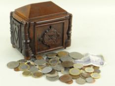 ASSORTED COINS comprising mainly GB collectable one pound and two pound coins, crowns, one pound