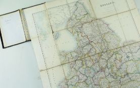 BBC BARGAIN HUNT LOT: STANFORD (EDWARD PUB.) Map of England & Wales, folding engraved map sectionili