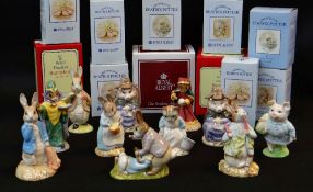 COLLECTION OF ROYAL ALBERT BEATRIX POTTER & ROYAL DOULTON BUNNYKINS FIGURINES including 'Mr Benjamin