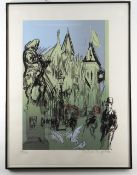 FELIX TOPOLSKI limited edition (210/250) colour lithograph - The Law Courts, signed and numbered