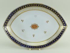 SWANSEA PEARLWARE COMPORT STAND FROM THE 'NELSON SERVICE' BY THOMAS PARDOE circa 1802, marquise