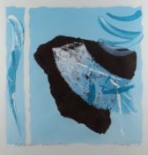 MARTYN JONES mixed media with oils on paper - abstract entitled 'Slotermeer, Amsterdam', signed