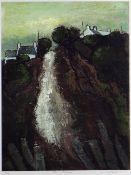 WILF ROBERTS limited edition (5/20) colour print - Ynys Mon landscape and houses with title to