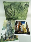 JOHN PIPER three prints - (1) titled St. Mary Le Port, Bristol 1940, 49 x 39cms, (2) titled