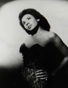 ANGUS McBEAN large black and white Silver Gelatin studio photograph - of Shirley Bassey, by the
