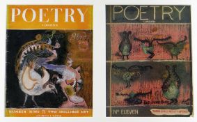 GRAHAM SUTHERLAND / HENRY MOORE two lithograph covers for issues of Poetry London magazine - 1943