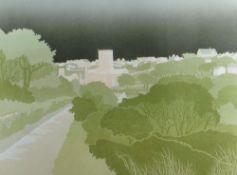 BERNARD GREEN limited edition (30/45) linocut - entitled in pencil 'St. David's, Pembrokeshire',