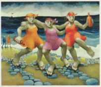 MURIEL DELAHAYE limited edition (62/275) colour print - 'Bank Holiday Monday', signed in pencil,