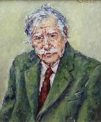 DAVID GRIFFITHS MBE oil on board - portrait of Sir Kyffin Williams, 60 x 50cms Provenance: private