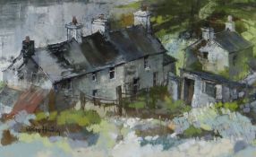 MOIRA HUNTLY pastel - North Anglesey farmstead, signed and entitled verso on original John Blockly