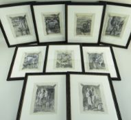 CHARLES FREDERICK TUNNICLIFFE OBE RA (1901-1979) pencil and mixed media - set of eighteen mid 20th
