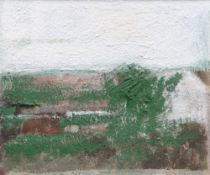 GORDON STUART oil on board - woodland with sky, remnant of a Royal Academy Summer Exhibition