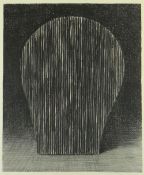 HARRY HOLLAND artist's proof monochrome print on cream paper - semi-abstract, signed, 65 x 50cms