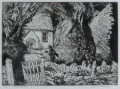 EDGAR HOLLOWAY limited edition (24/50) etching - titled in pencil 'Caepl-y-Ffin', signed, 20 x 27cms