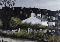 WILF ROBERTS limited edition (8/10) colour print - Ynys Mon farmstead, title to margin 'Ty