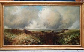 EDMUND MORISON WIMPERIS (British,1835-1900) oil on canvas - A Lock on the Ockment, Dartmoor,