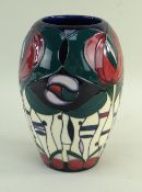 MOORCROFT MACKINTOSH ROSE VASE, ovoid form, impressed and painted marks, 17.5cms high