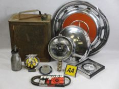 AUTOMOBILIA - mixed group of collectables including a Shellmex Motor Fuel can with screw on lid,
