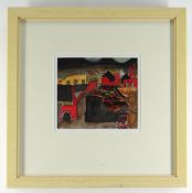 GEORGE LITTLE ink and watercolour - entitled verso 'Study, White Rock Ruins', signed, 13.5 x 15cms