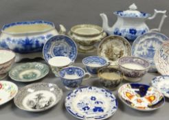 NINETEEN ITEMS OF ASSORTED WELSH TRANSFER POTTERY (19) Comments: please view in person to examine