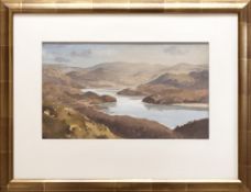 GARETH THOMAS watercolour - Eryri landscape, entitled verso by artist hand 'Mawddach Estuary,