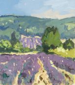 GARETH THOMAS oil on board - French landscape, signed, unframed, 28.5 x 25cms