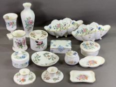 AYNSLEY 'PEMBROKE', Wedgwood 'Hathaway Rose', Wedgwood 'Kutani Crane' and others, dressing table and