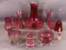 CRANBERRY GLASS, a nice assortment